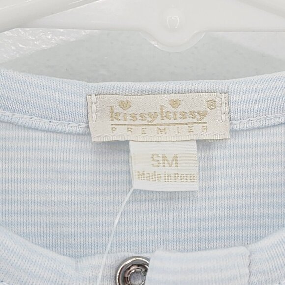 Kissy Kissy Pima Cotton Stripes Embroidered Puppy Converter Gown - Picture 5 of 9